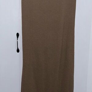Brown Sleeveless Cutout Back Dress